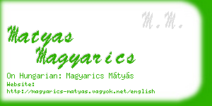 matyas magyarics business card