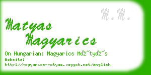 matyas magyarics business card